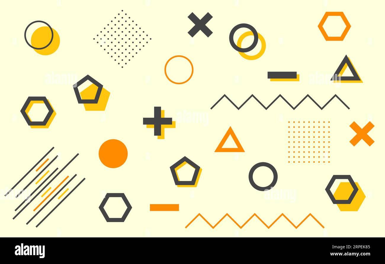 Tapete mit geometrischen Formen und grafischen Mustern Stock Vektor