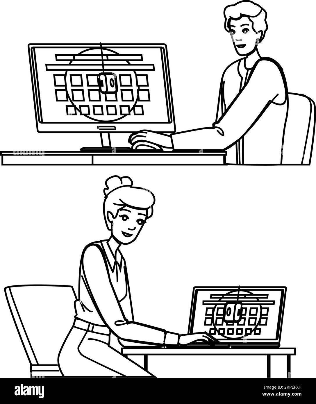 Digitale Kalibrierung des Monitorvektors Stock Vektor