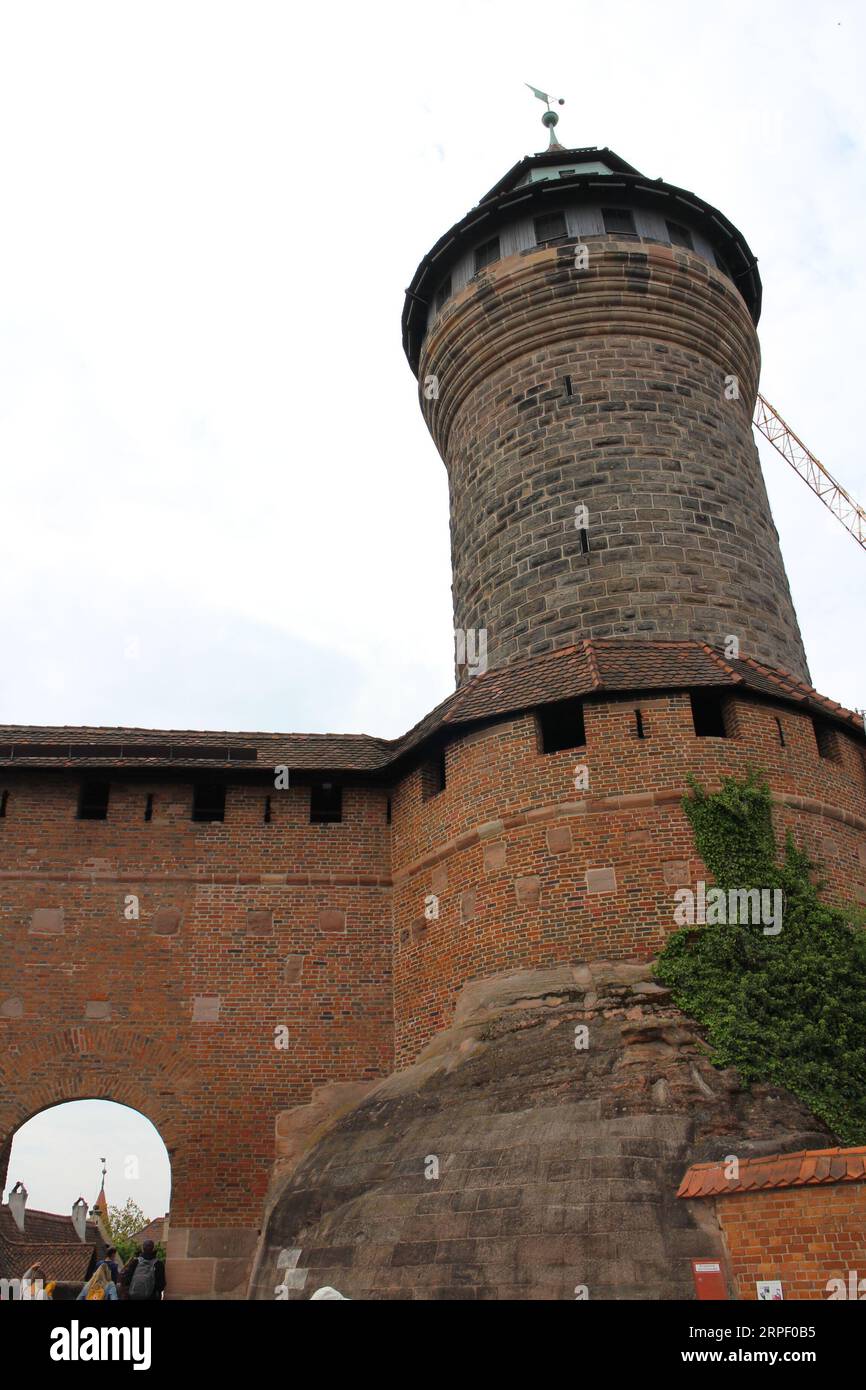 Der Turm der Nürnberger Burg in Deutschland Stockfoto