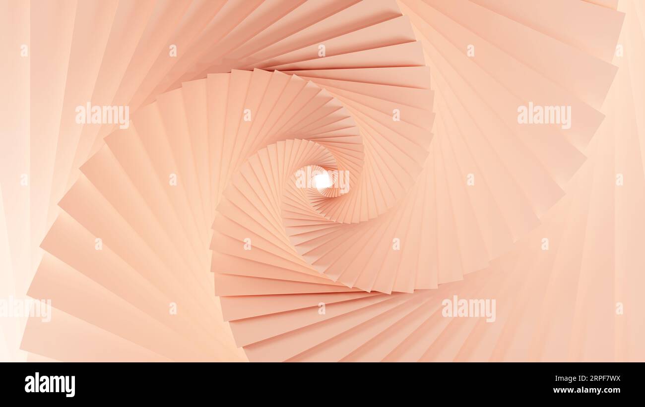 Minimalistisches Design, Muster geometrischer Formen. Abstrakter Hintergrund für Präsentationen, beige Puderfarbe. 3D-Rendering. Stockfoto