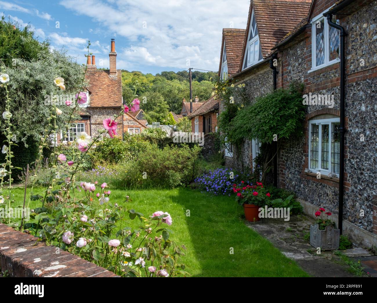 Englischer Garten in Hambleden, Buckinghamshire Stockfoto