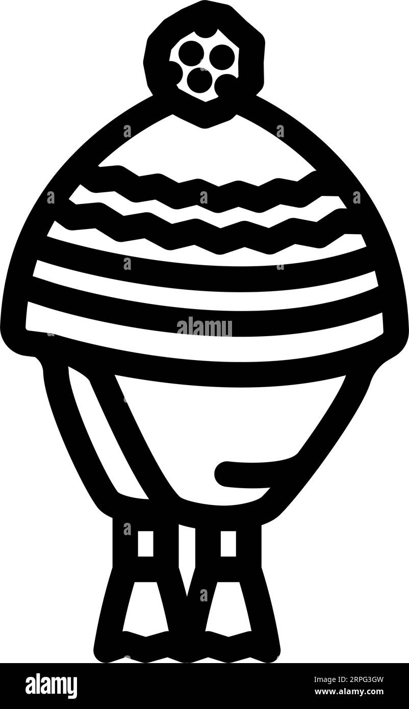 Vektordarstellung des Symbols für Winterhut-Mütze Stock Vektor