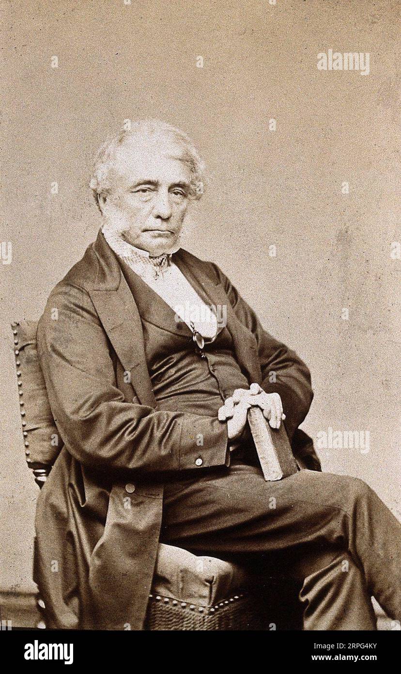John Peter Gassiot Portrait, 1797–1877, war ein britischer Unternehmer und Amateurwissenschaftler Stockfoto