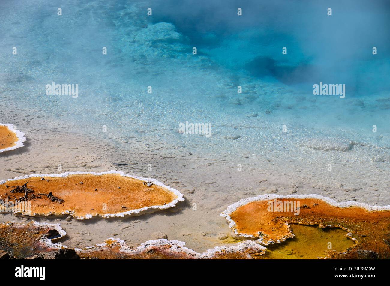 Geothermische Becken in den Geyserbecken des Yellowstone-Nationalparks Stockfoto