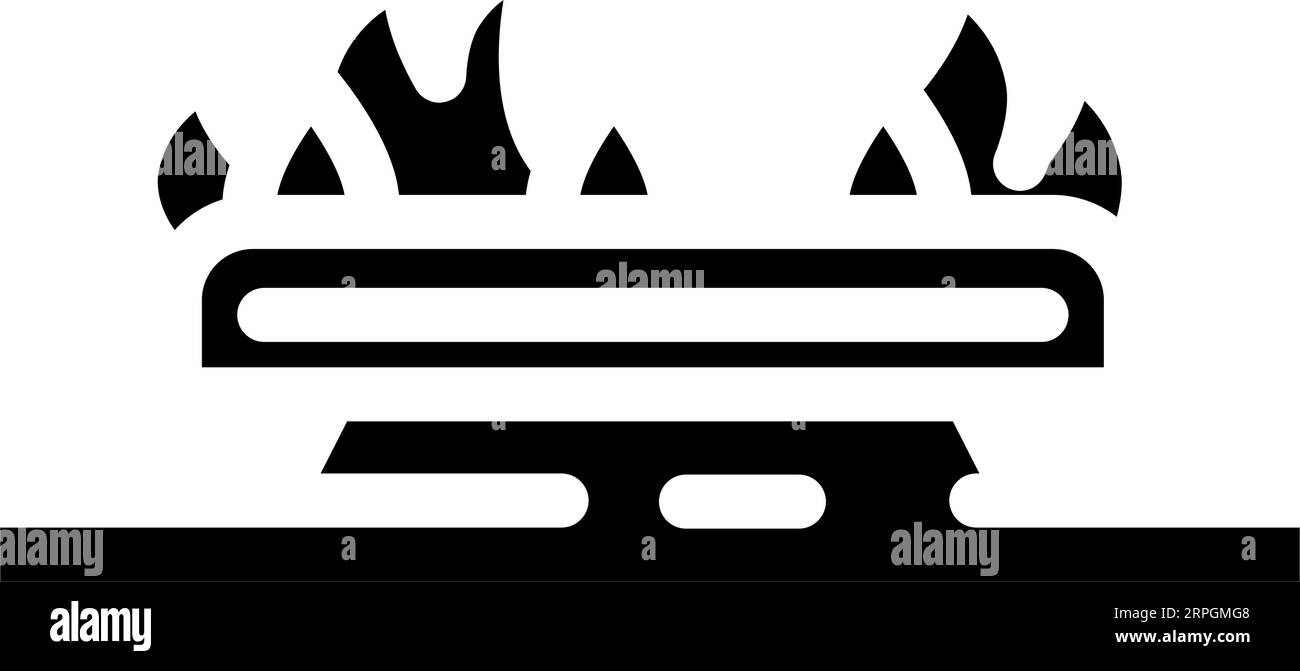 Vektordarstellung des Glyphe-Symbols für Flammgas Stock Vektor