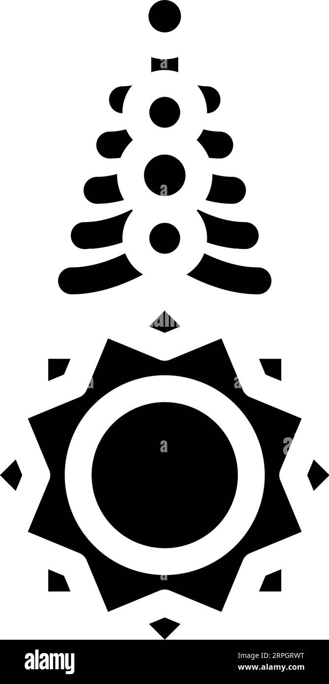 bindi Stirndekoration Glyph Icon Vektor Illustration Stock Vektor