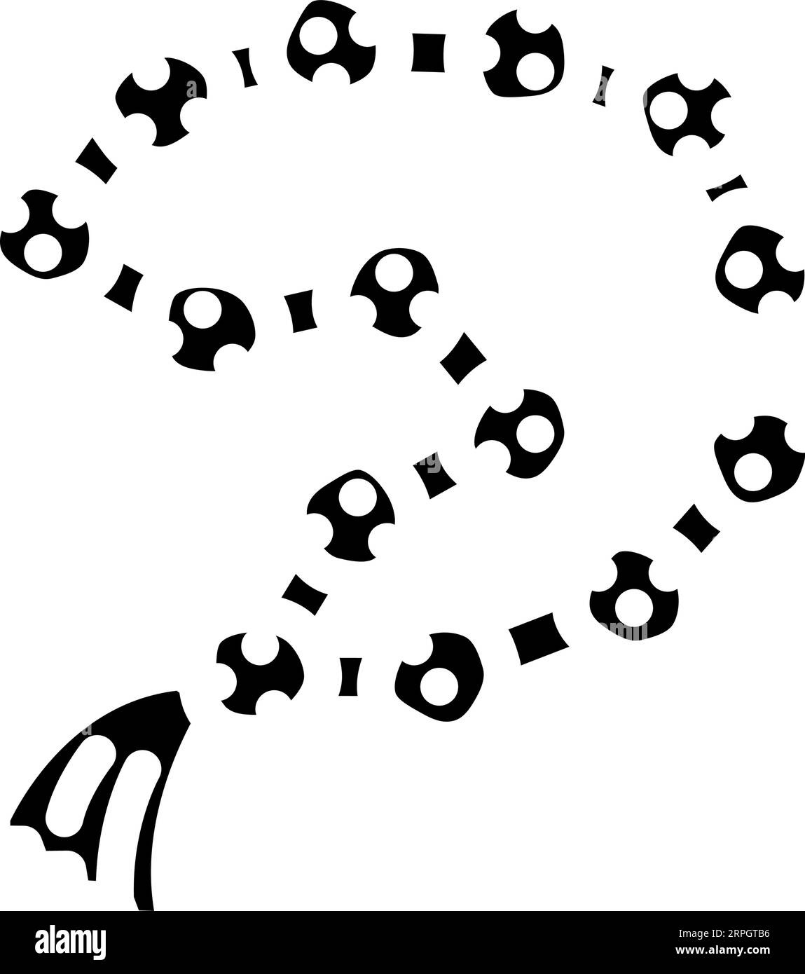 rudraksha Perlen Glyphen Symbol Vektor Illustration Stock Vektor