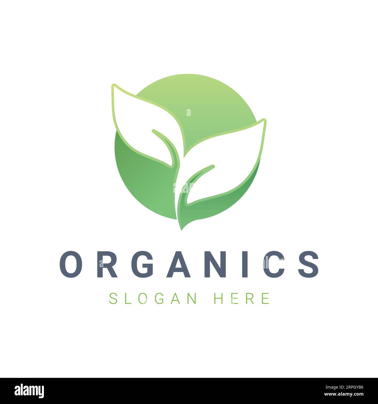 Logo Für Bio-Blätter Design Landwirtschafts-Logotyp Stock Vektor