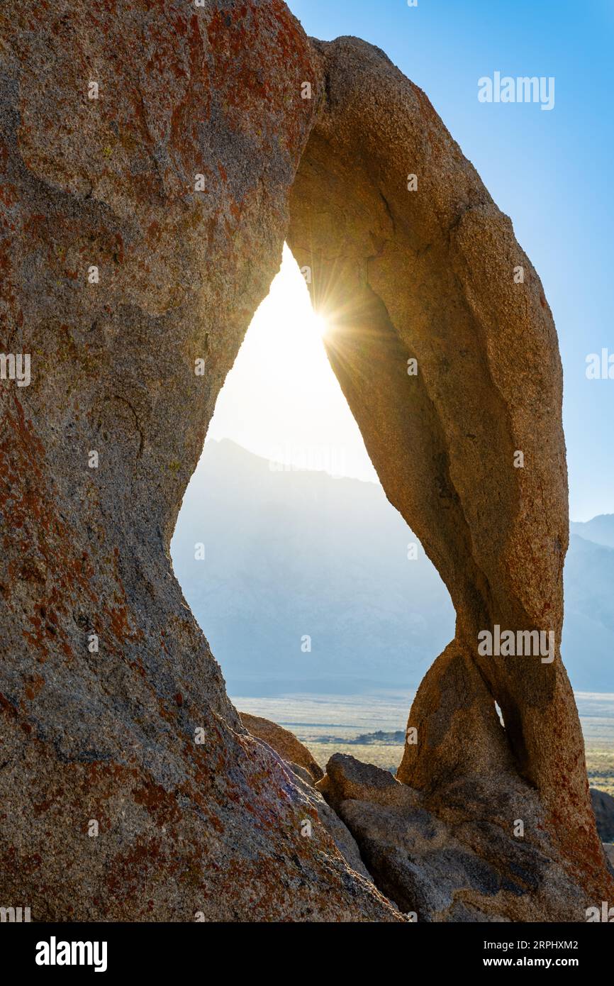 Der Double Arch in den Alabama Hills Stockfoto