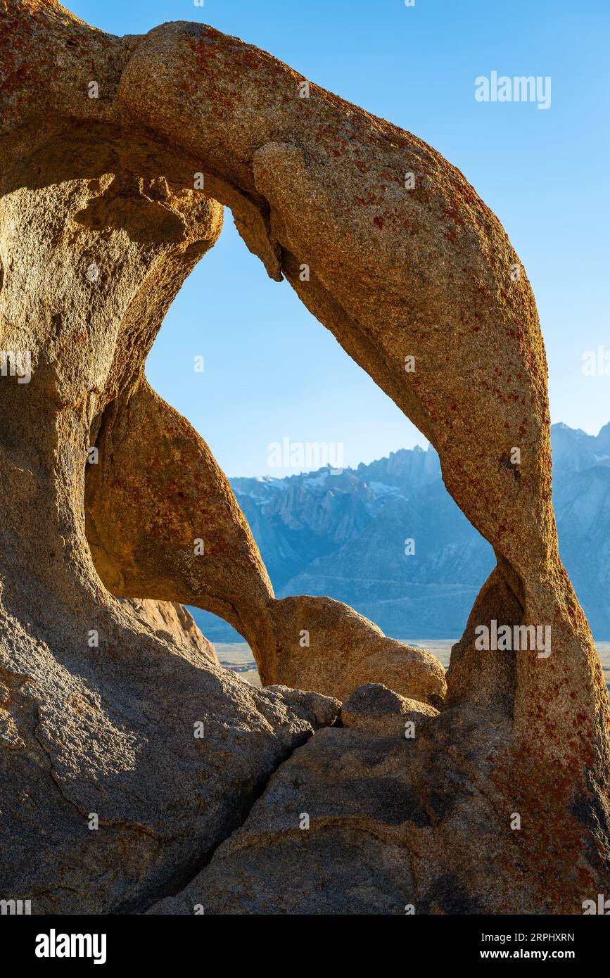 Der Double Arch in den Alabama Hills Stockfoto