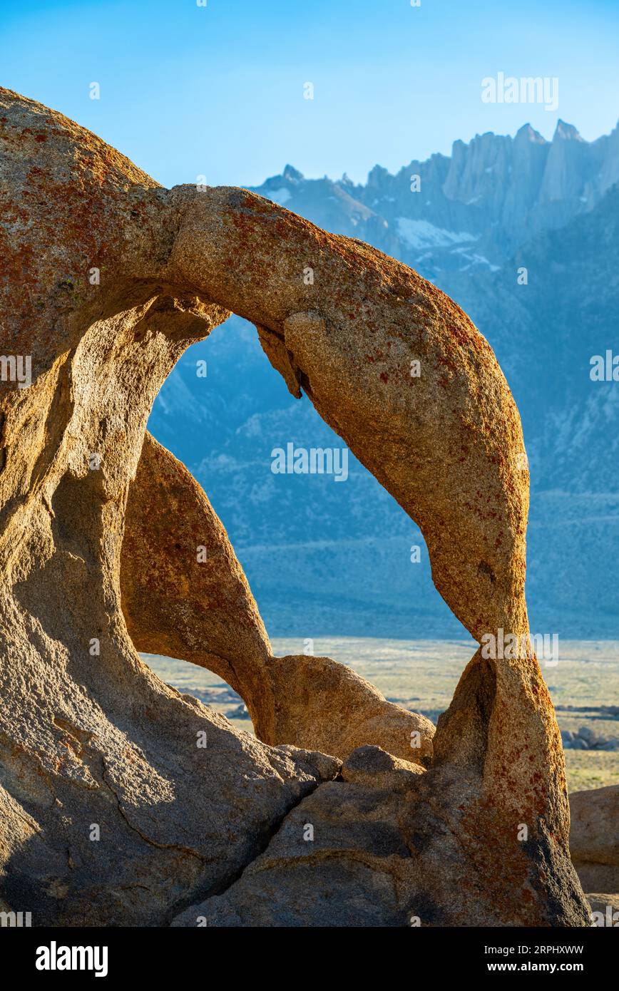 Der Double Arch in den Alabama Hills Stockfoto