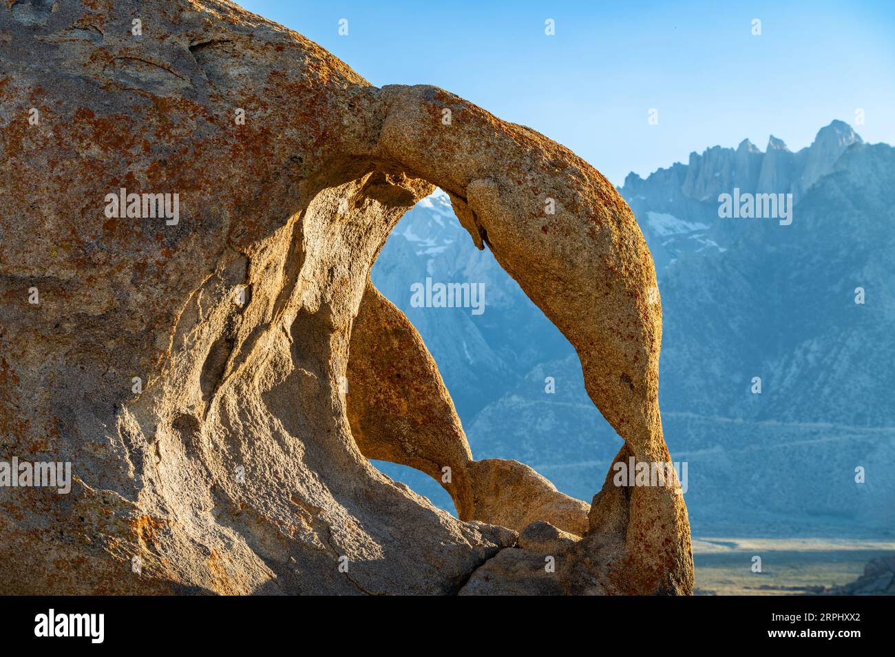 Der Double Arch in den Alabama Hills Stockfoto