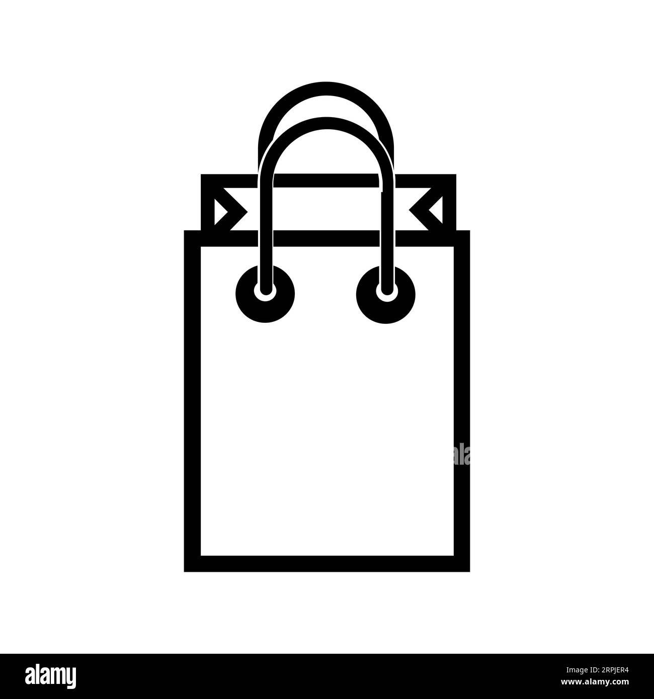 Symbol für die Verpackung von Einkaufstaschen, Symbol für bearbeitbare und skalierbare Vektoren Stock Vektor