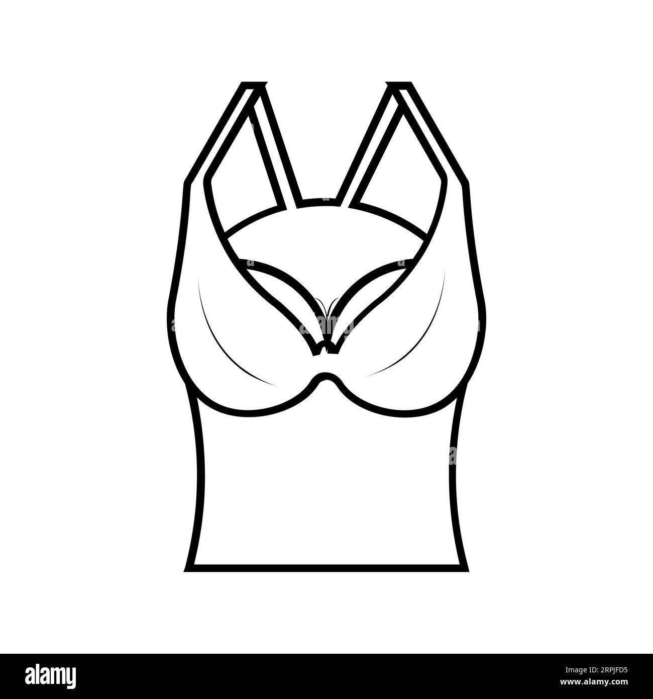 DAMEN-BH-Symbol für bearbeitbare und skalierbare Vektoren Stock Vektor