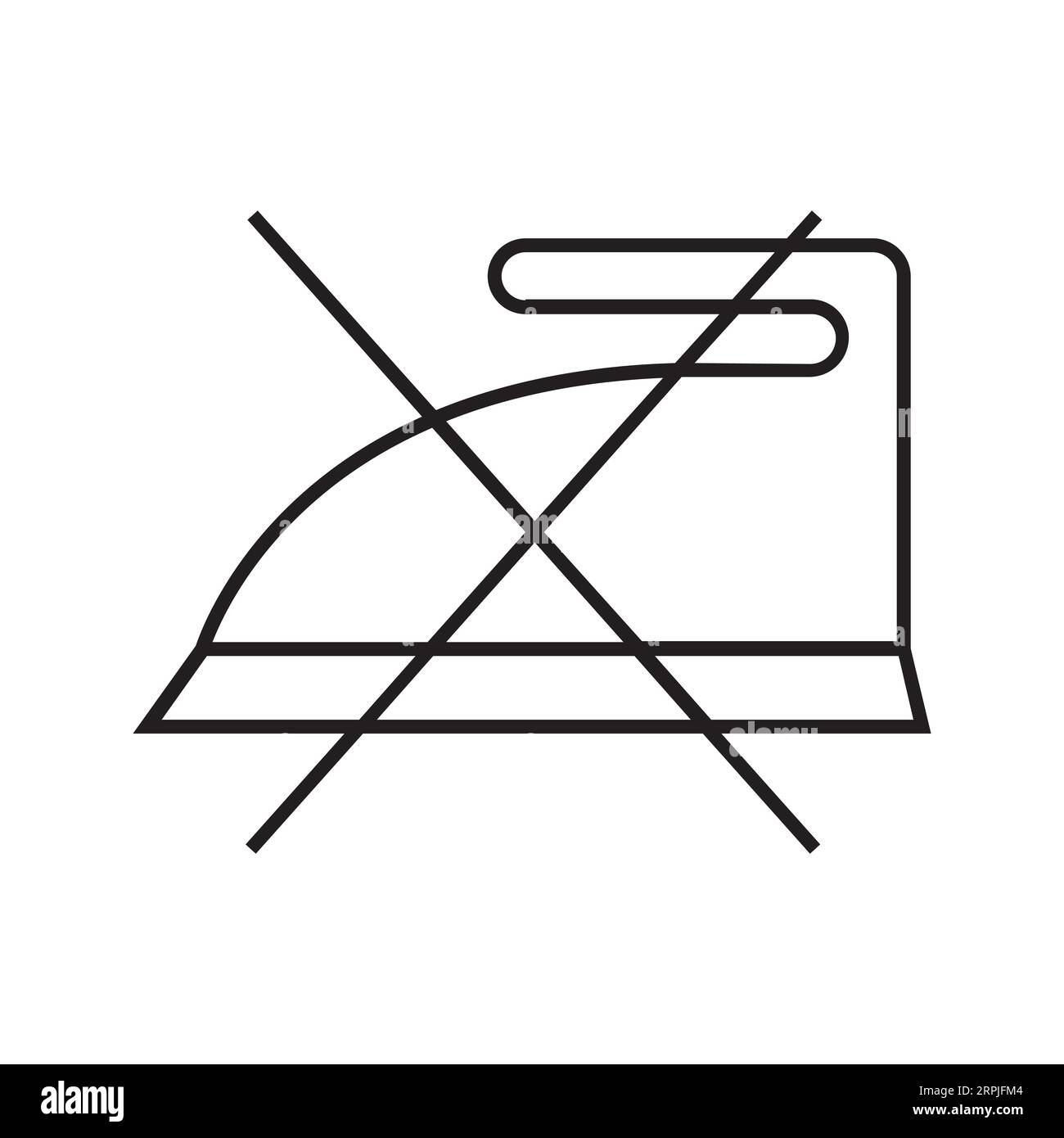 BÜGELN SIE das Symbol für bearbeitbare und skalierbare Vektoren NICHT Stock Vektor