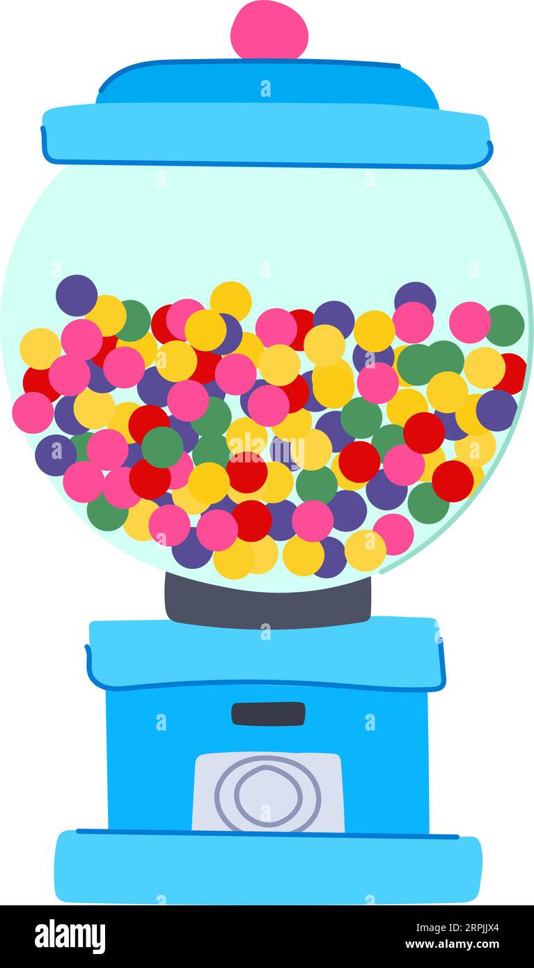 Vektordarstellung der Glasblasengummi-Maschine Stock Vektor