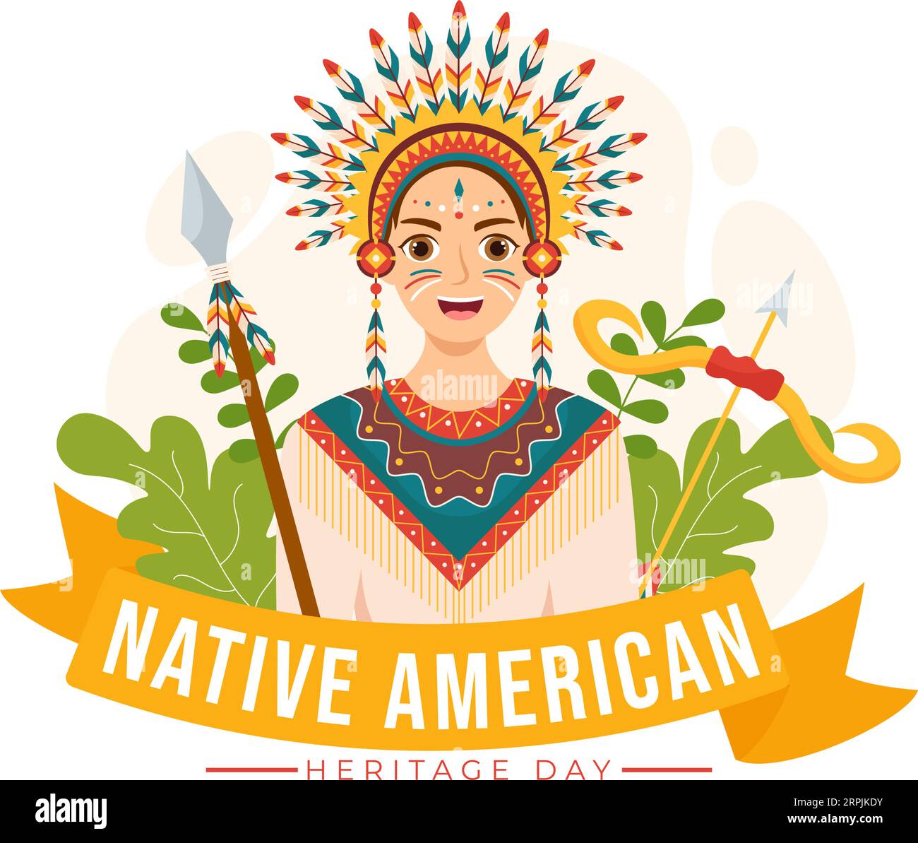 Vektor-Illustration zum Tag des Indianererererbes mit dem Hintergrund der jährlichen Feier der Indianerkultur in den Vereinigten Staaten zu Beiträgen Stock Vektor