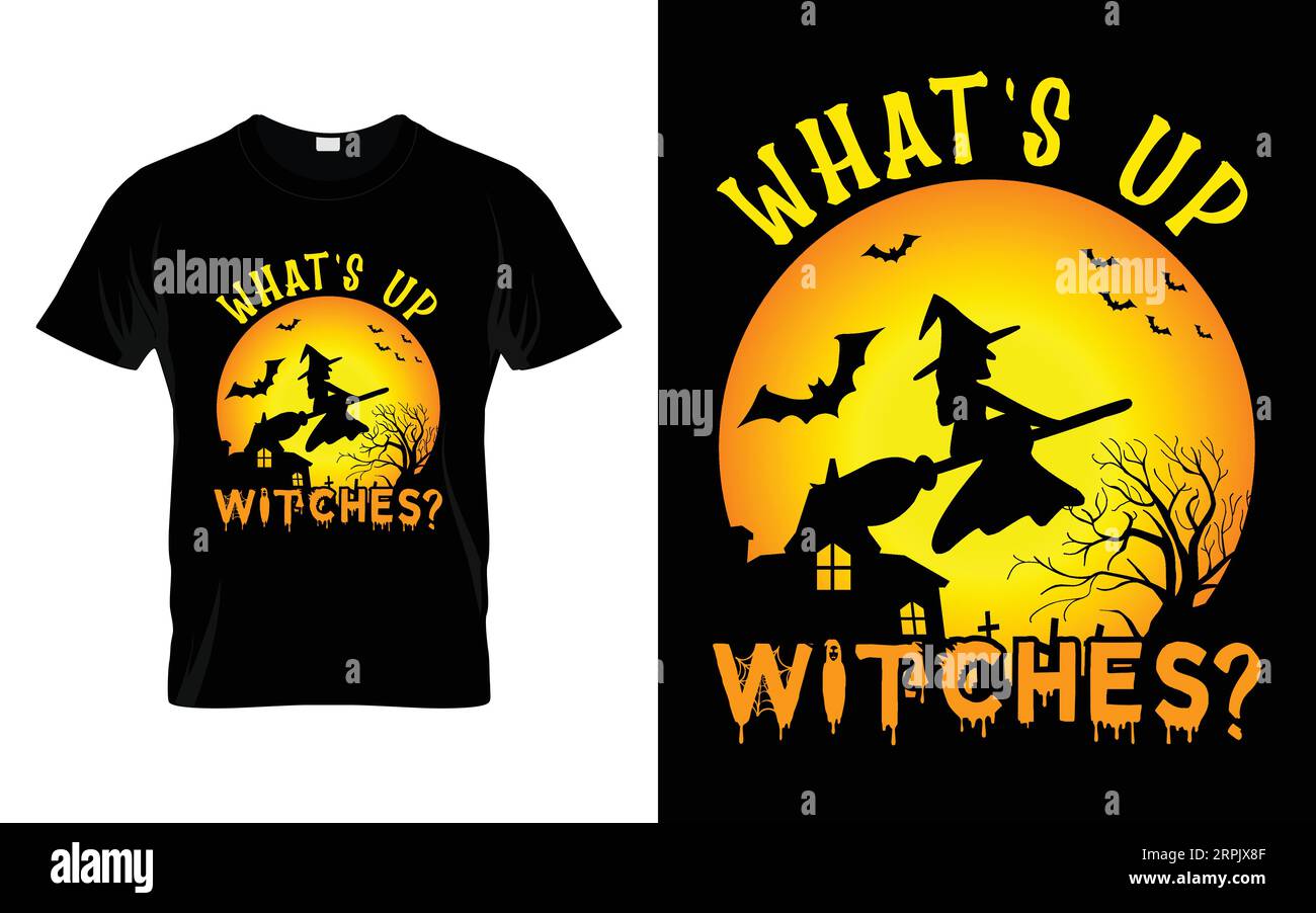 Was ist los mit Hexen? Lustiges Halloween T-Shirt Design Kostüm Happy halloween Vektor, Kürbis, Hexe, gruselig, Geist, lustige halloween-T-Shirt-Zitate Stock Vektor