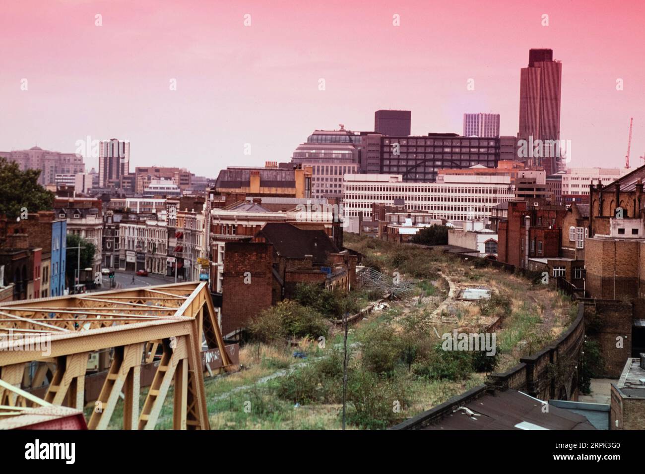Blick über East London in den frühen 1990er Jahren Stockfoto