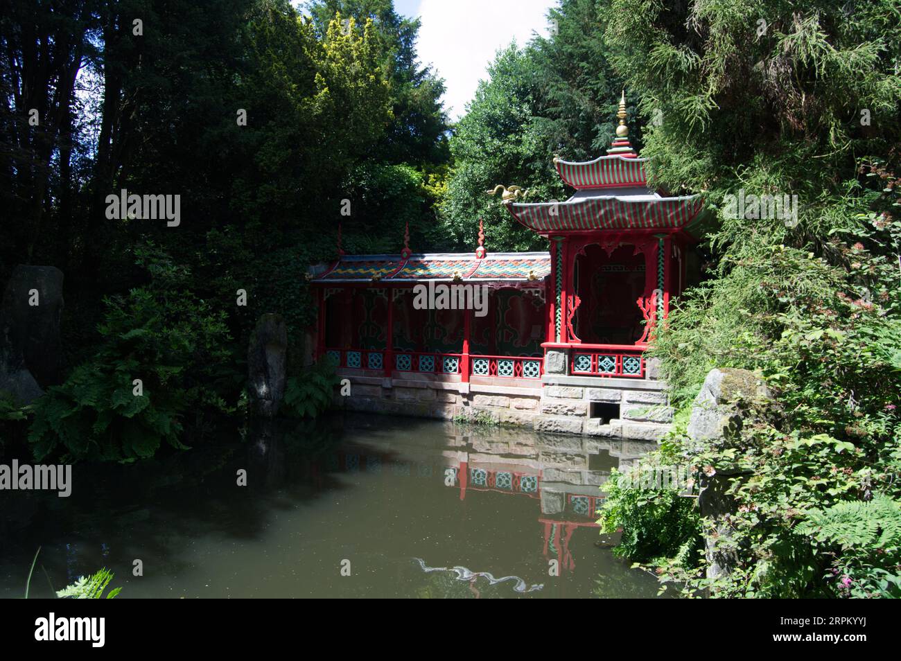 Gärten in Biddulph Grange, Stoke-on-Trent, England Stockfoto