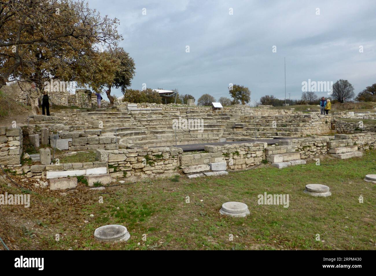 Ruinen in der antiken Stadt Troja, Tevfikiye, Türkiye. Stockfoto