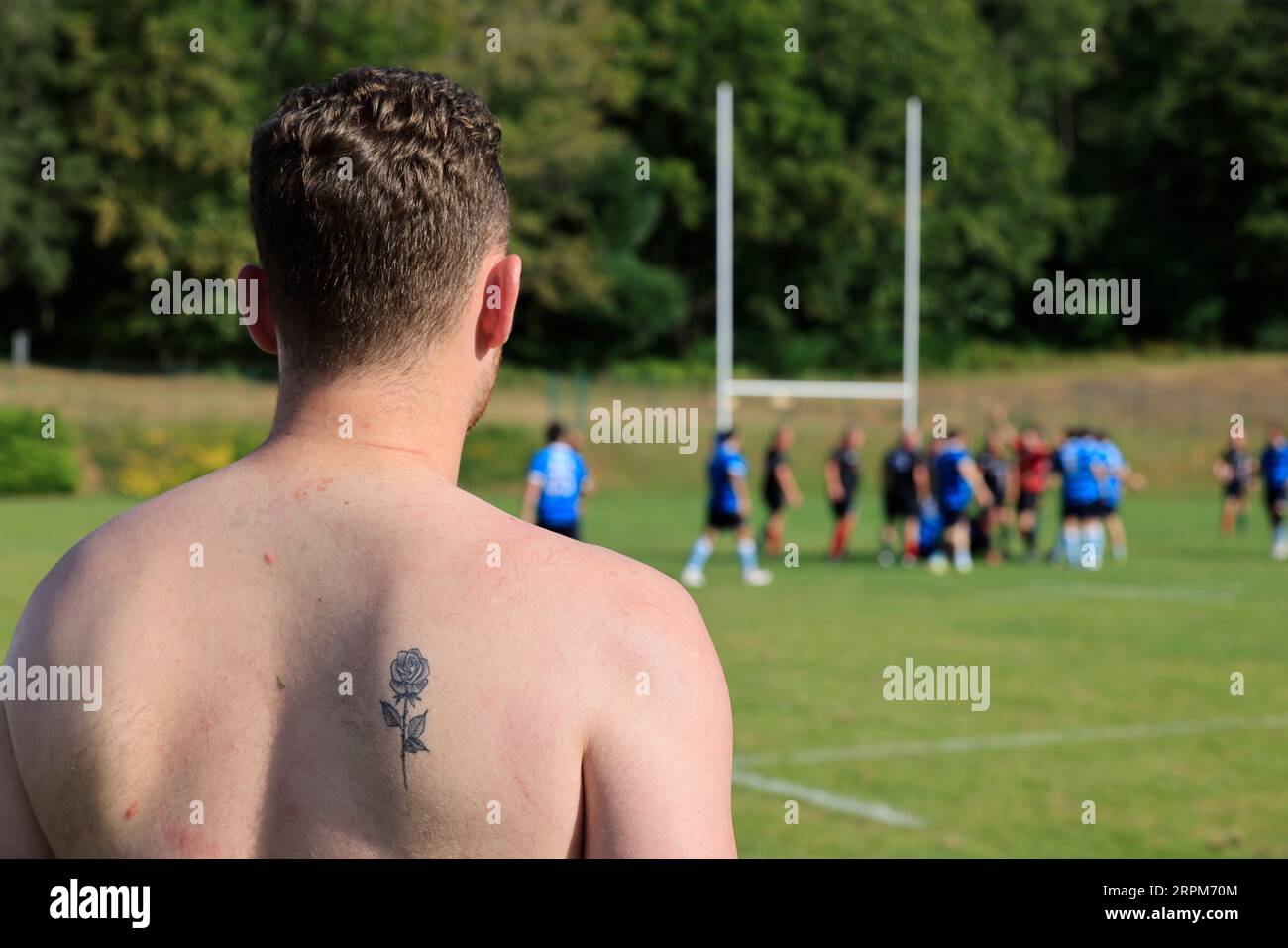 Sarlat, Frankreich. September 2023. Rugby-Weltmeisterschaft 2023 in Frankreich. Großbritannien - Argentinien Spiel. Der argentinische parlamentarische Tee Stockfoto