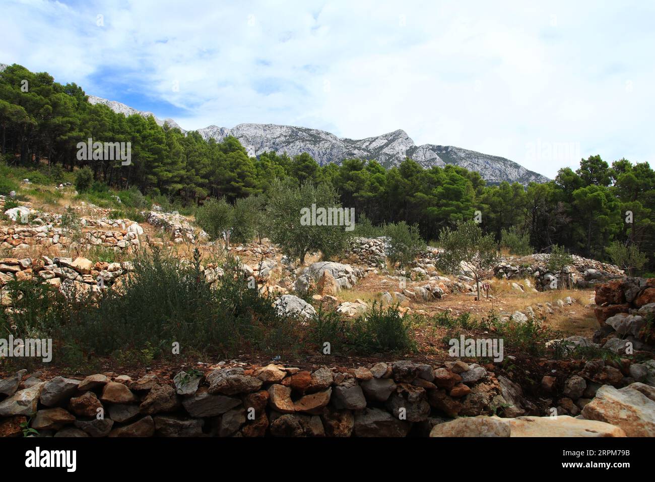 Berglandschaft in Kroatien Berglandschaft in Kroatien Biokovo-Gebirge Stockfoto