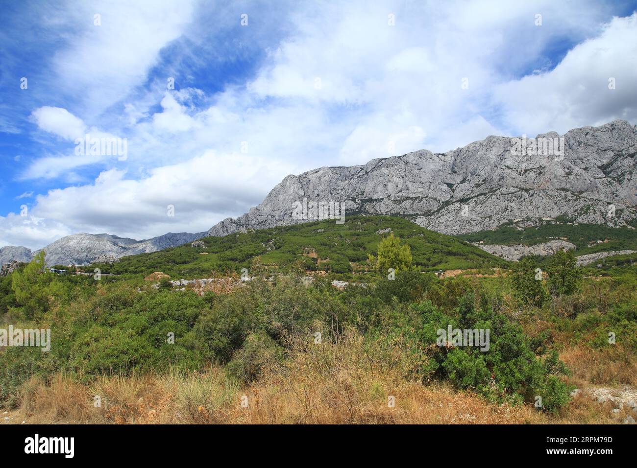 Berglandschaft in Kroatien Berglandschaft in Kroatien Biokovo-Gebirge Stockfoto