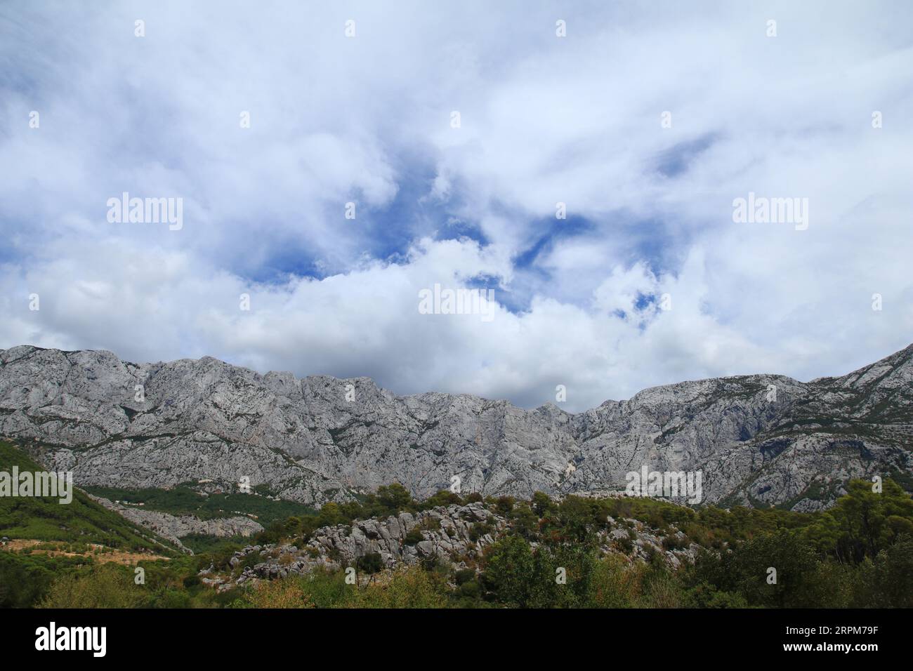 Berglandschaft in Kroatien Berglandschaft in Kroatien Biokovo-Gebirge Stockfoto