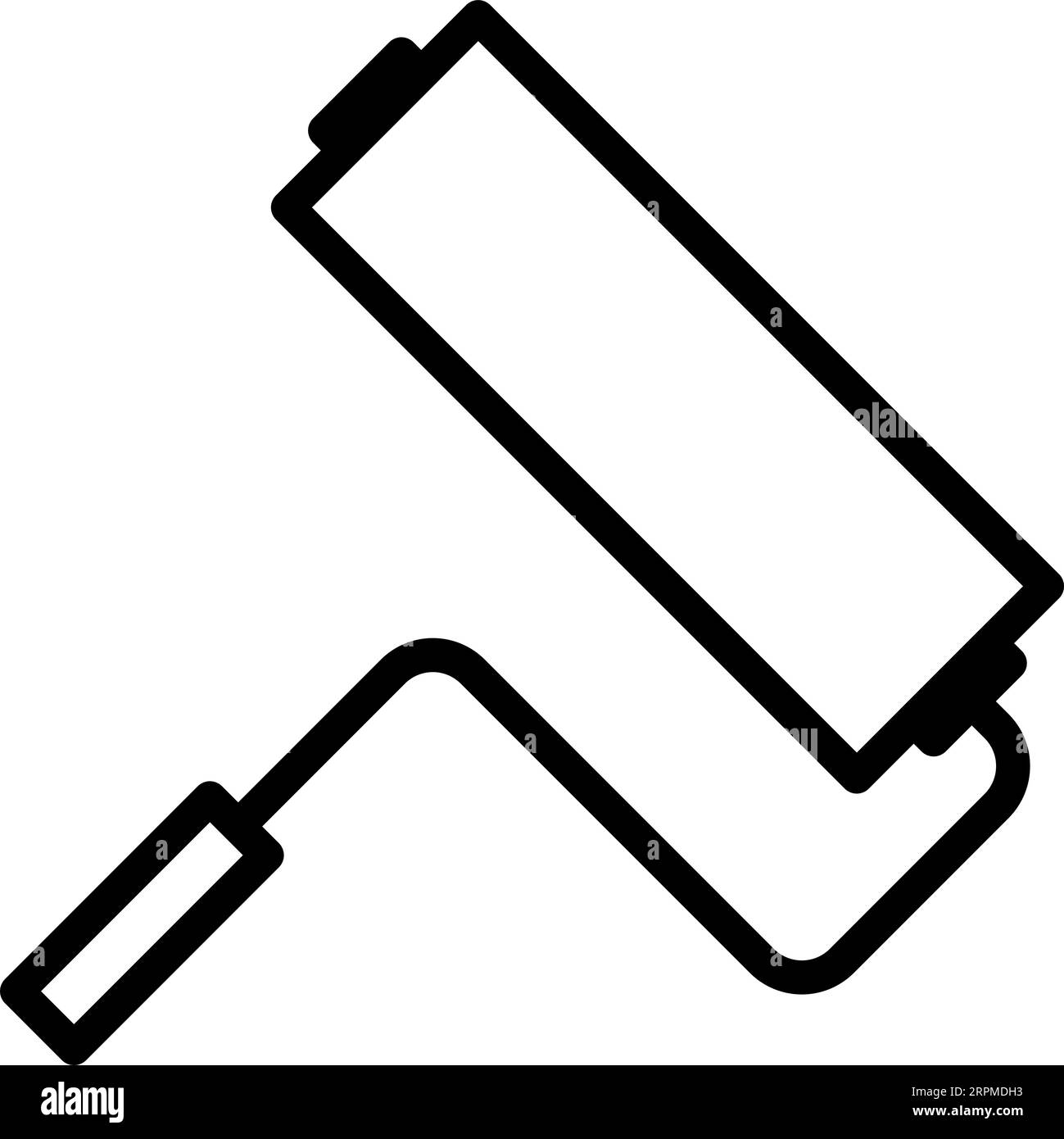 Symbol für Linienmalerwalze für Webdesign Stock Vektor