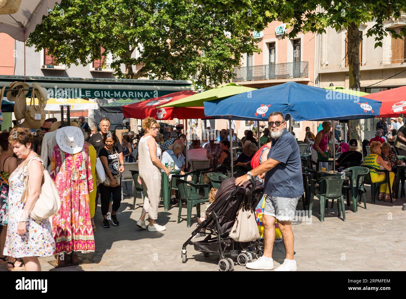 Outdoor Market, Meze, Herault, Occitanie, Frankreich Stockfoto