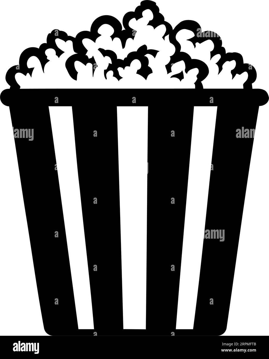 Popcorn-Symbol-Logo. Vektorillustration Stock Vektor