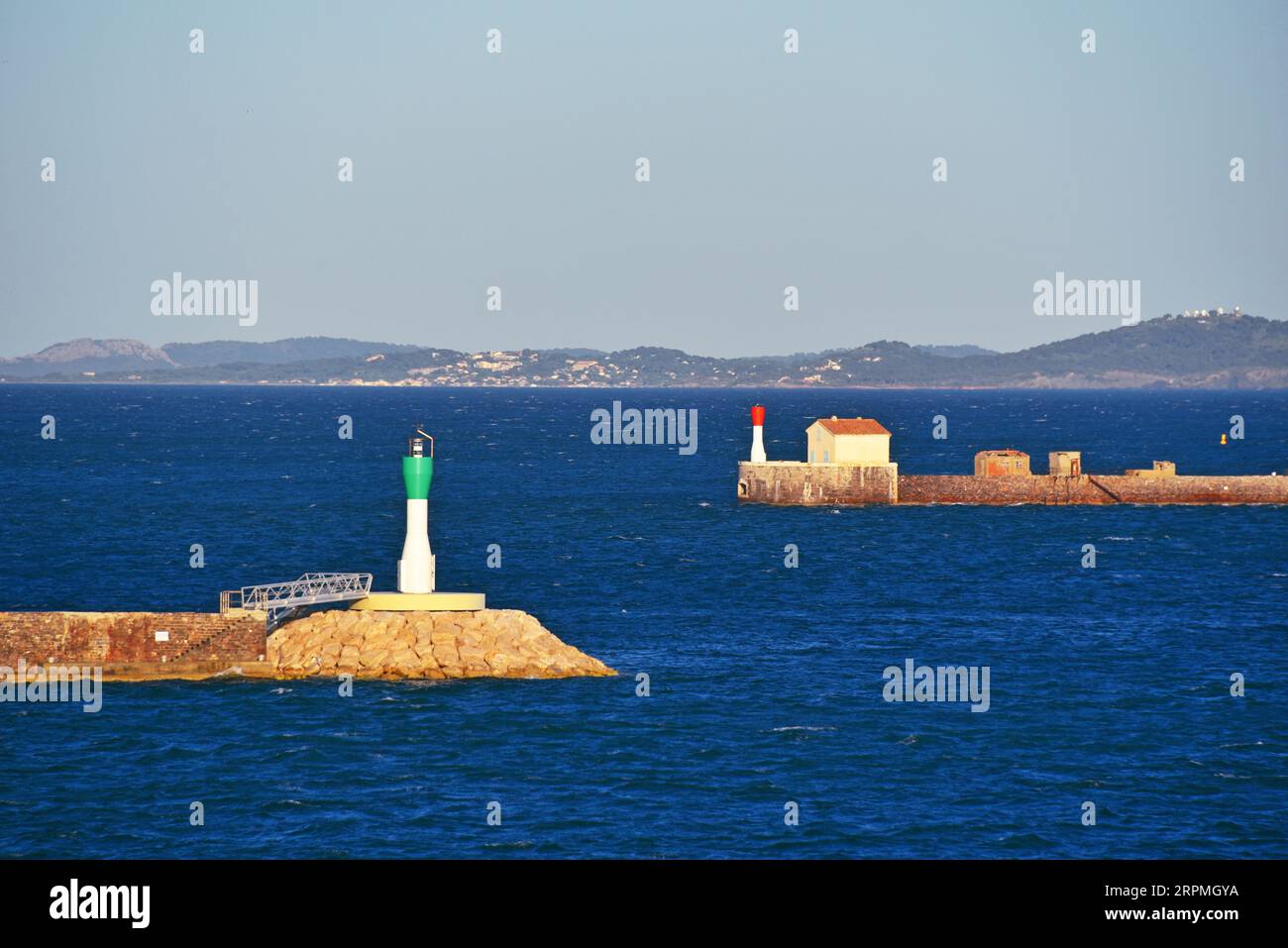 Lichthaus am Ausgang des Hafens, Frankreich, Abt. Var, Toulon Stockfoto