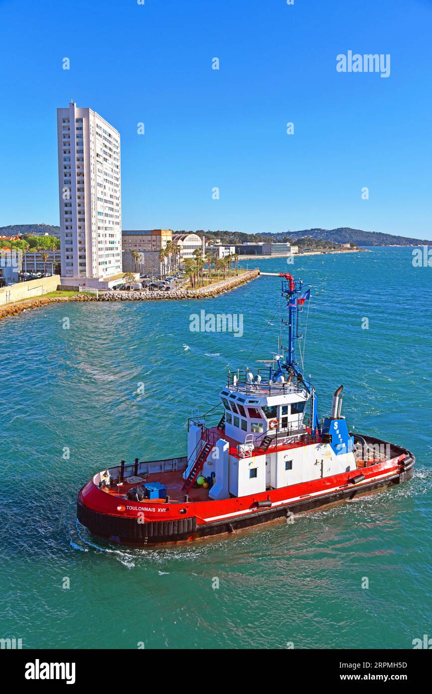 Rettungsboot im Hafen von Toulon, Frankreich, Abt. Var, Toulon Stockfoto