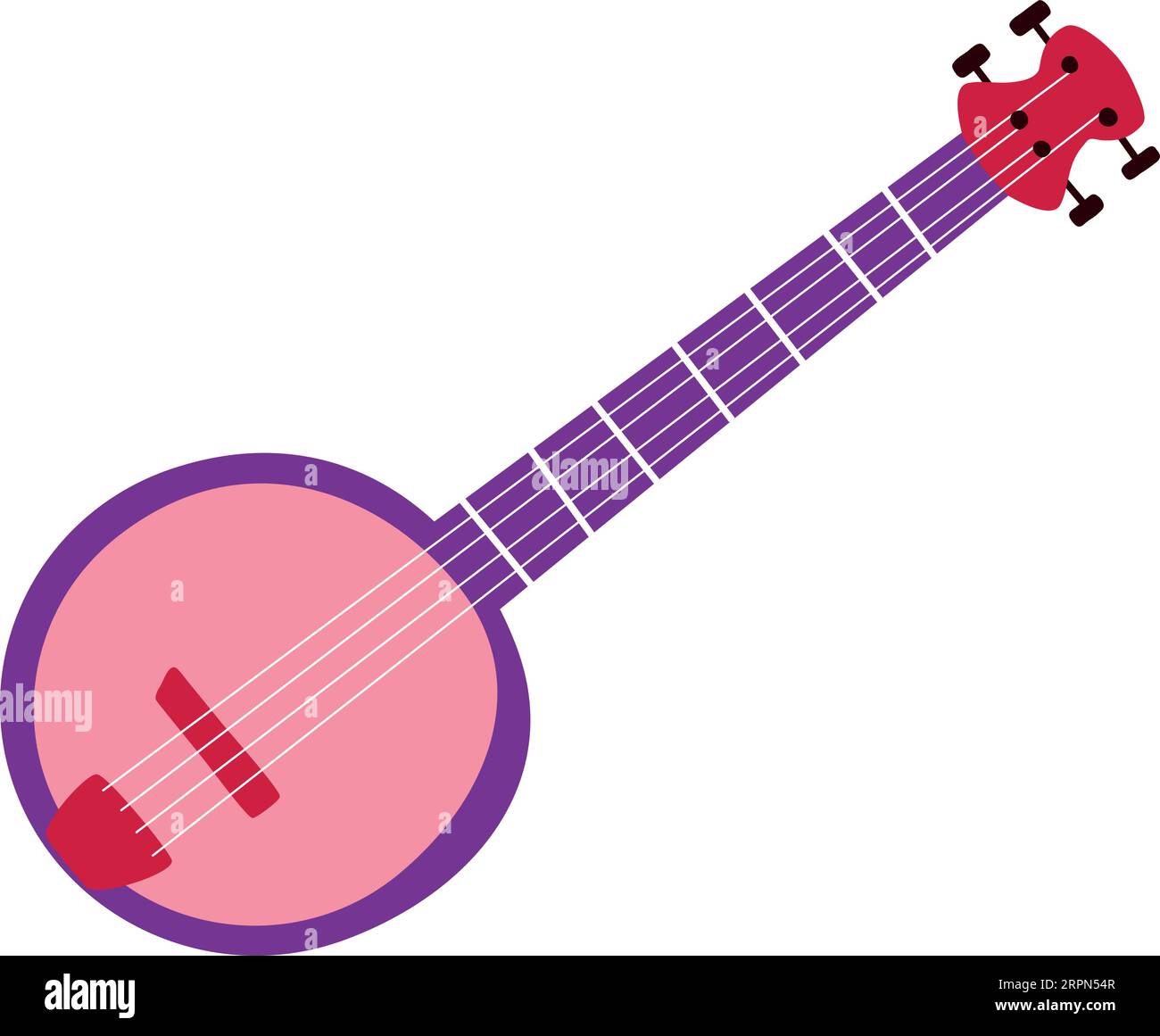 Banjo-Symbol. Traditionelle Volksmusik Streichinstrument Stock Vektor