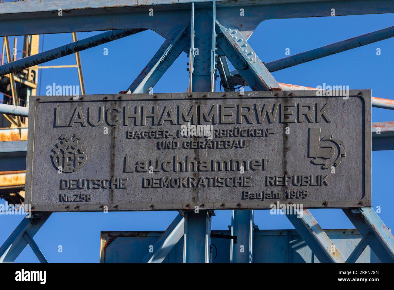 Der Bagger 1473 mit der Typenbezeichnung SRs 1500 (1) ist ein Schaufelradbagger, der 1964 1965 vom VEB Schwermaschinenbau hergestellt wurde Stockfoto