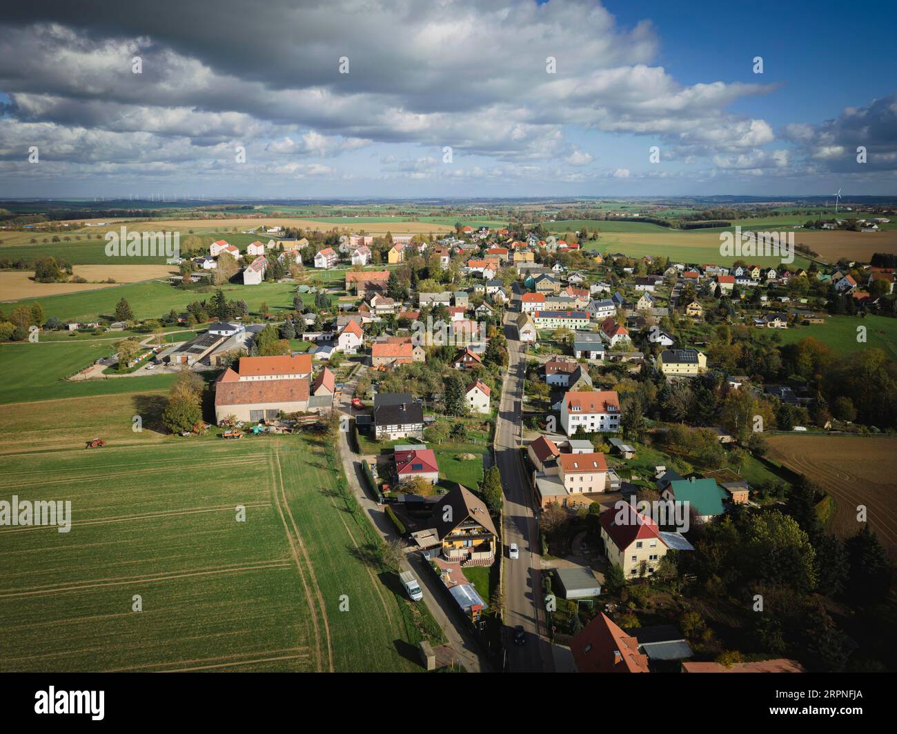 Großweitzschen ist eine Großgemeinde im Norden des Landkreises Mittelsachsen, Freistaat Sachsen Stockfoto