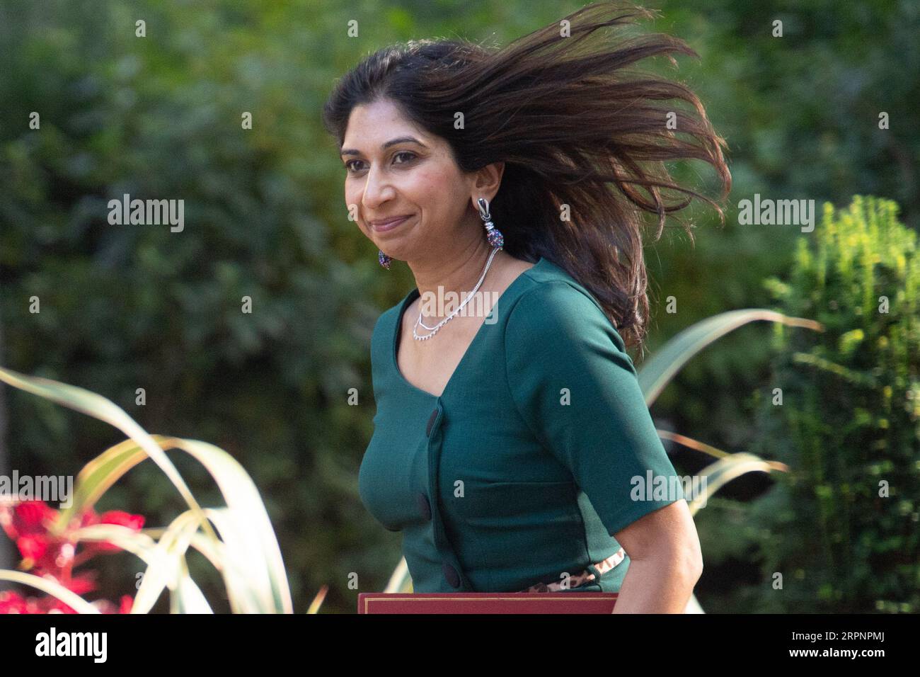 London, Großbritannien. September 2023. Suella Braverman, Staatssekretärin für das Innenministerium, trifft zu einer Kabinettssitzung in der Downing Street ein. Quelle: Justin Ng/Alamy Live News. Stockfoto
