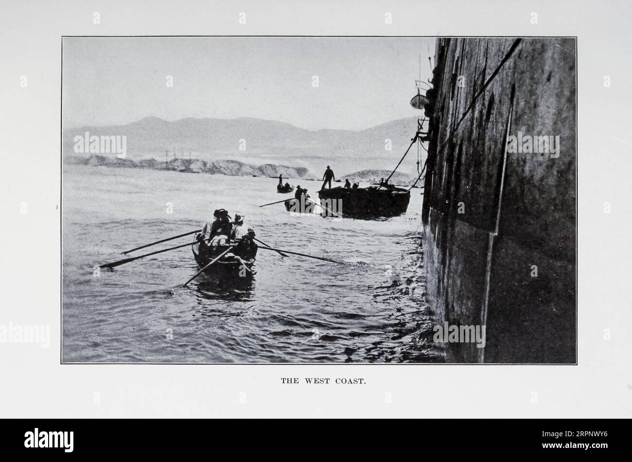 Die Westküsten-Schwarz-weiß-Fotografie aus dem Buch Chile und ihr Volk von heute : ein Bericht über die Bräuche, Merkmale, Vergnügungen, Geschichte und Fortschritt der Chilenen, und die Entwicklung und Ressourcen ihres Landes von Winter, Nevin O. (Nevin Otto), 1869-1936 Verlag Boston : L. C. Oage 1912 Stockfoto