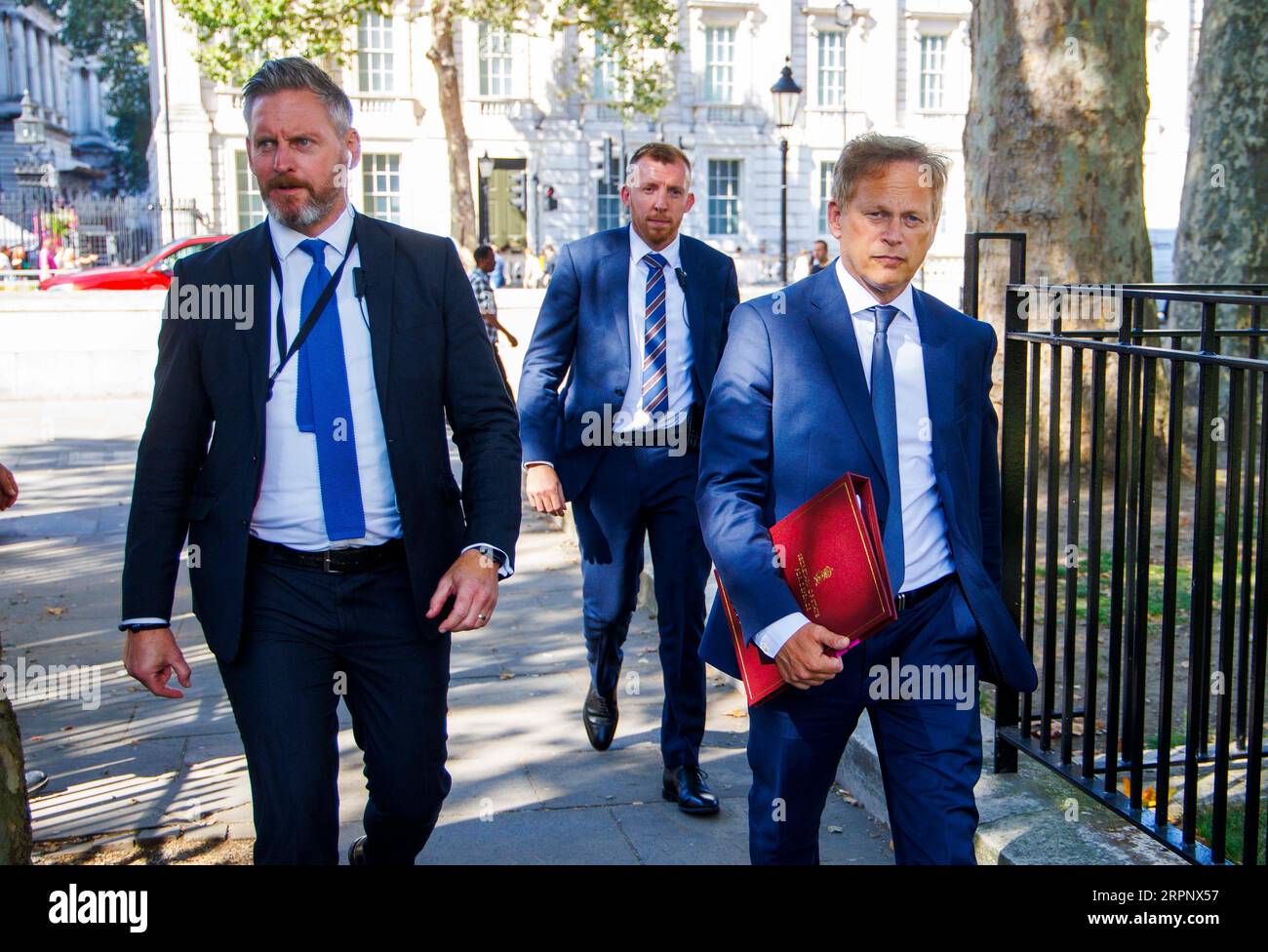 London, Großbritannien. September 2023. Grant Shapps, Verteidigungsminister, verlässt die erste Kabinettssitzung nach der Sommerpause. Quelle: Mark Thomas/Alamy Live News Stockfoto