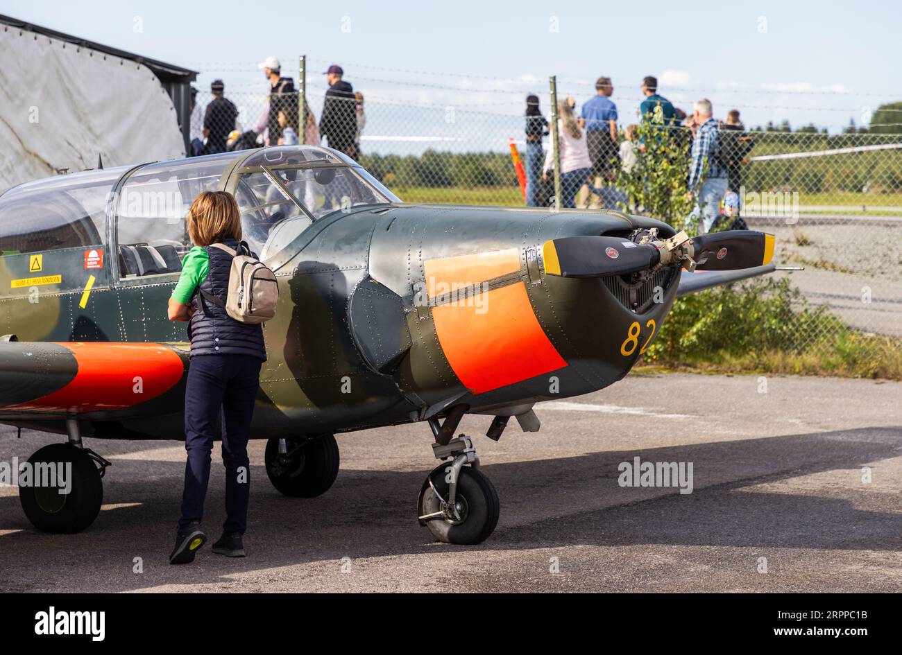 Flughafentag am Flughafen Örebro, Örebro, Schweden. Stockfoto