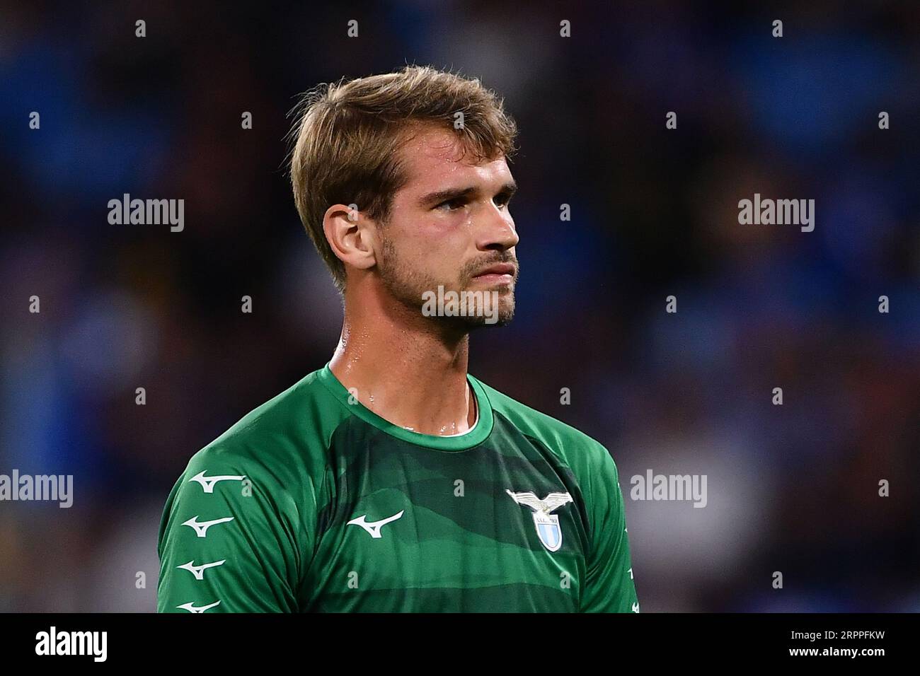 Ivan Provedel von SS Lazio schaut während des Serie-A-TIM-Spiels zwischen SSC Napoli und SS Lazio im Stadio Diego Armando Maradona, Neapel, Italien am Samstag Stockfoto