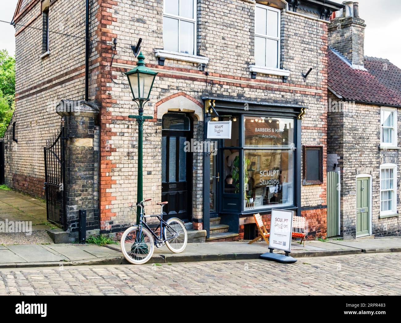 Sculpt Studios Friseurladen für Herren, Steep Hill, Lincoln City, Lincolnshire, England, UK Stockfoto