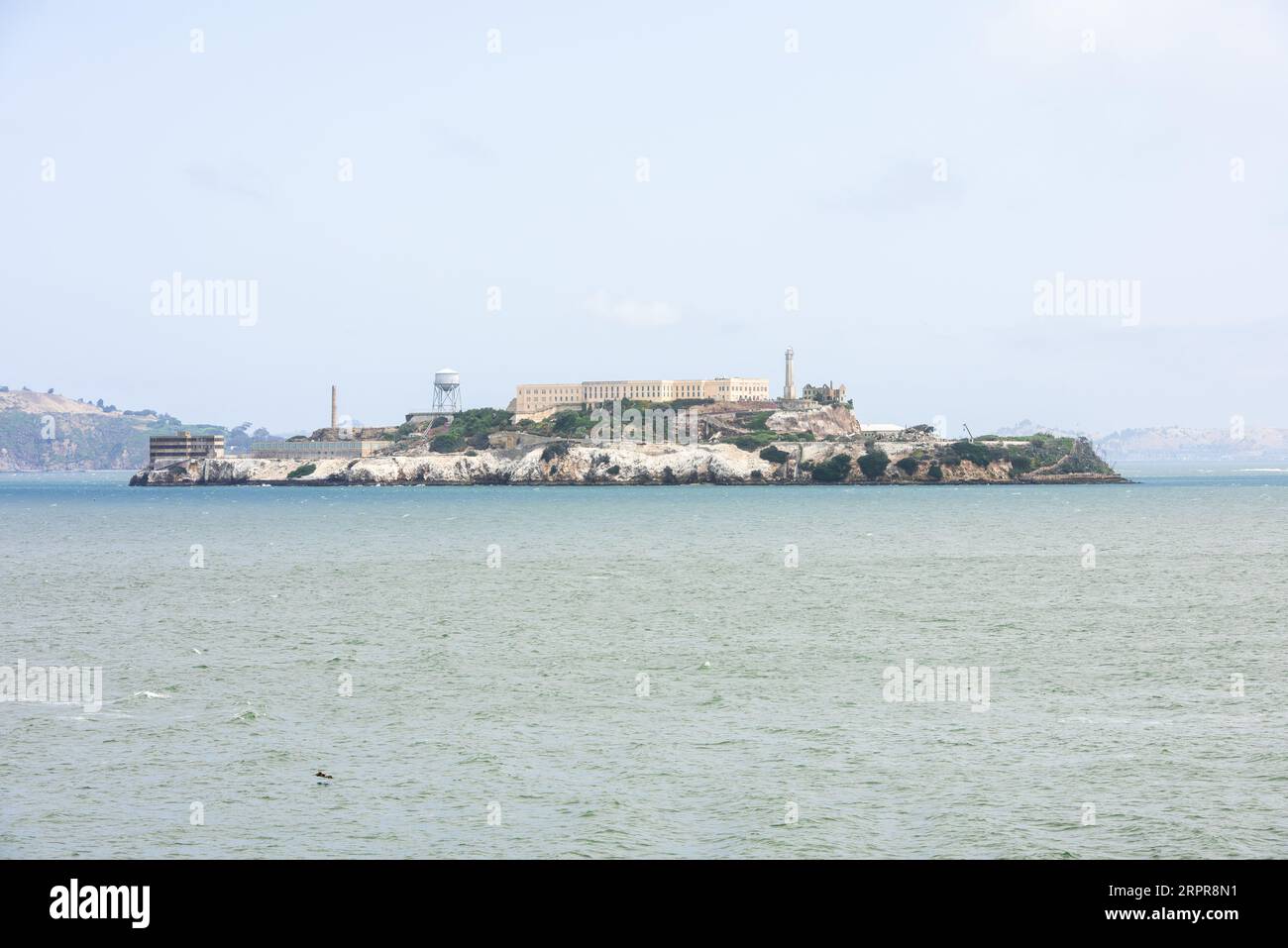 Blick auf Alcatraz Island in der Bucht von San Francisco Stockfoto