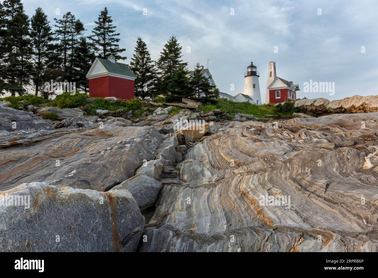 Pemaquid Point Light Station, Bristol, Maine Stockfoto