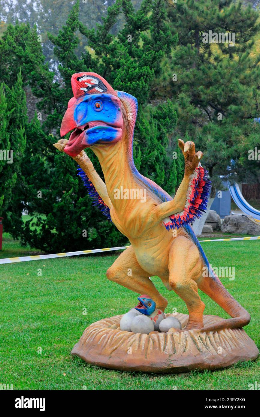 PEKING - 23. OKTOBER: Dinosauriermodell in einem Park, am 23. oktober 2014, Peking, China. Stockfoto