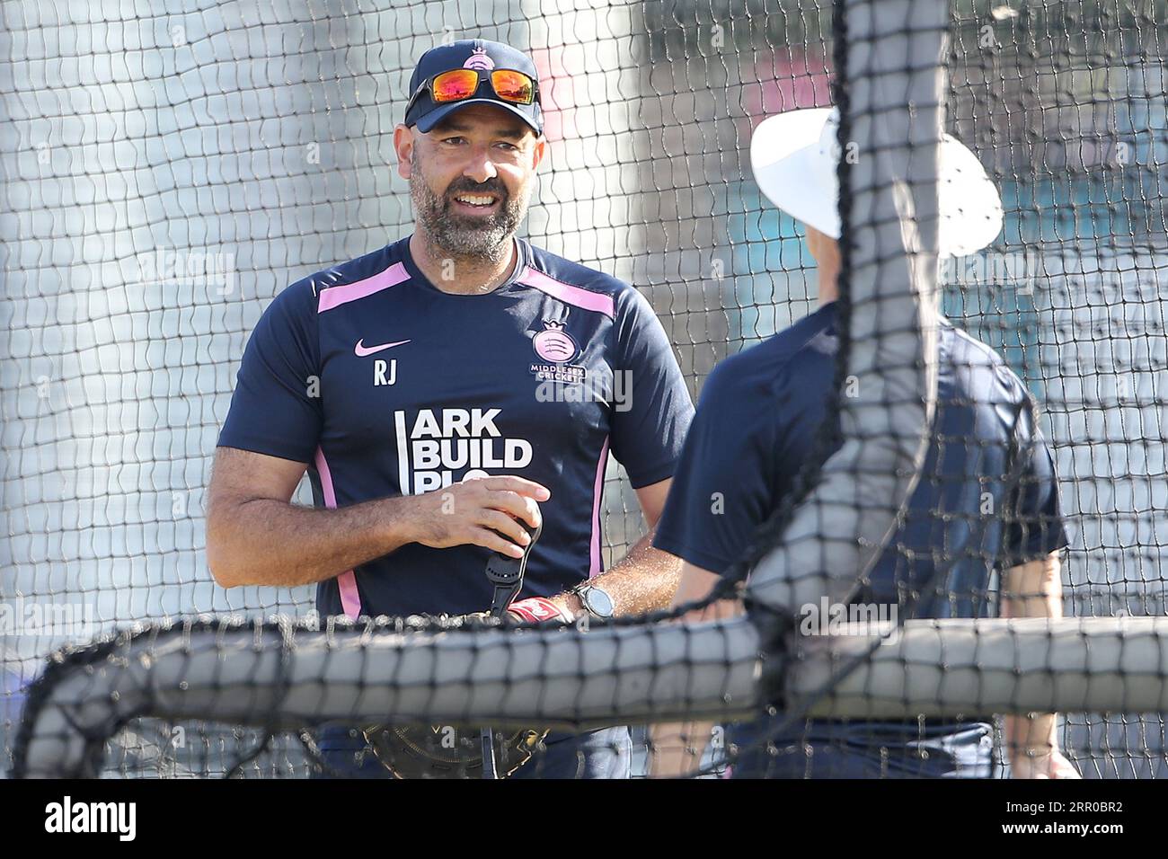 Middlesex-Cheftrainer Ricjard Johnson während des Essex CCC vs Middlesex CCC, LV Insurance County Championship Division 1 Cricket auf dem Cloud County Ground Stockfoto