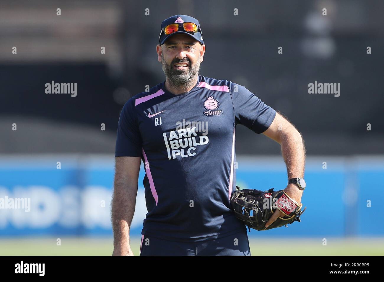 Middlesex-Cheftrainer Richard Johnson während des Essex CCC vs Middlesex CCC, LV Insurance County Championship Division 1 Cricket auf dem Cloud County Ground Stockfoto