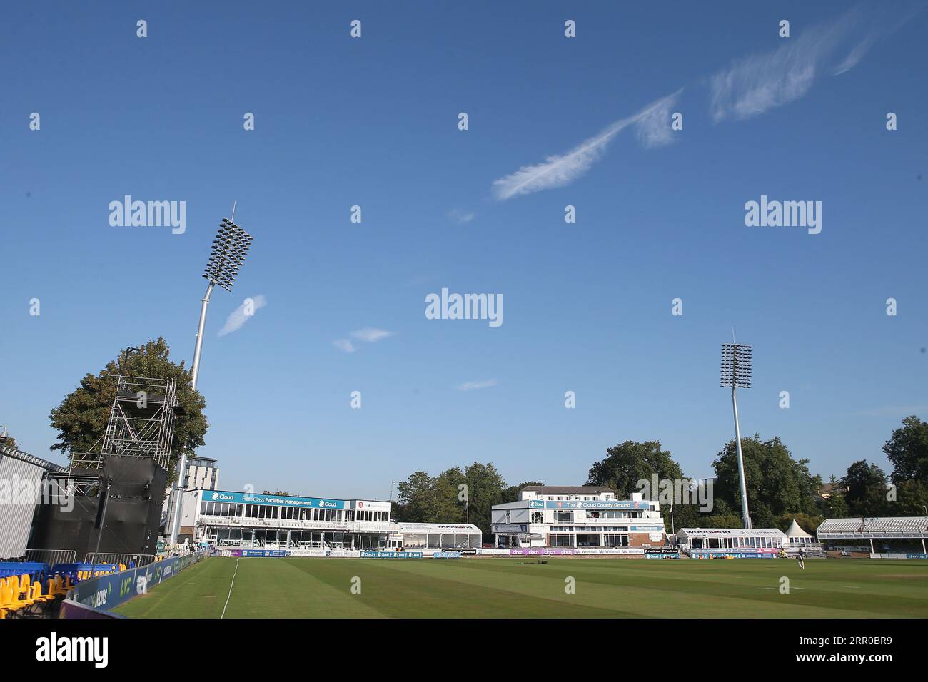 Allgemeine Sicht auf den Boden vor Essex CCC vs Middlesex CCC, LV Insurance County Championship Division 1 Cricket auf dem Cloud County Ground am 5 Stockfoto