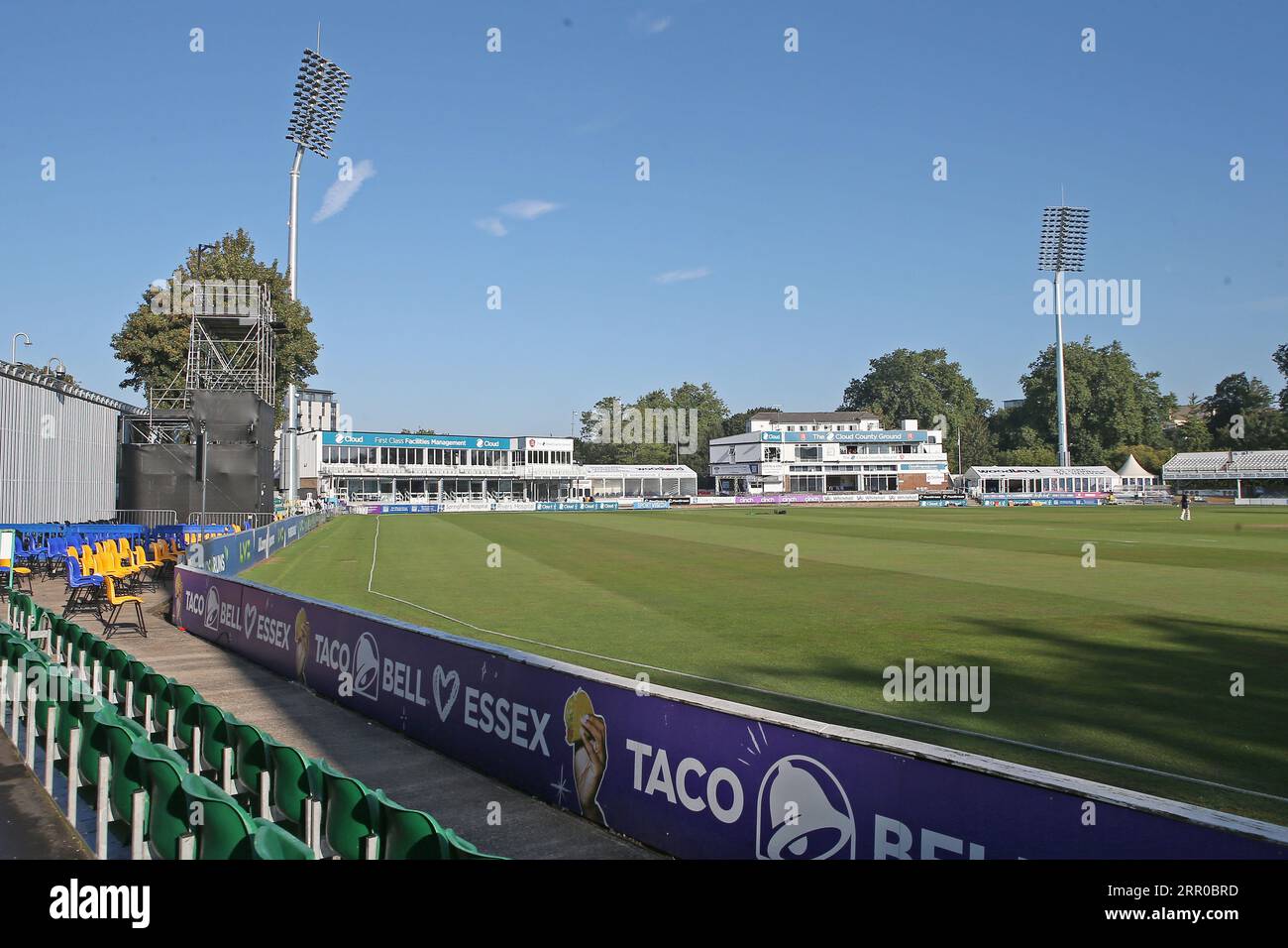 Allgemeine Sicht auf den Boden vor Essex CCC vs Middlesex CCC, LV Insurance County Championship Division 1 Cricket auf dem Cloud County Ground am 5 Stockfoto